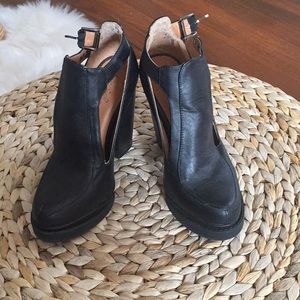 Black Booties with Cut-Outs